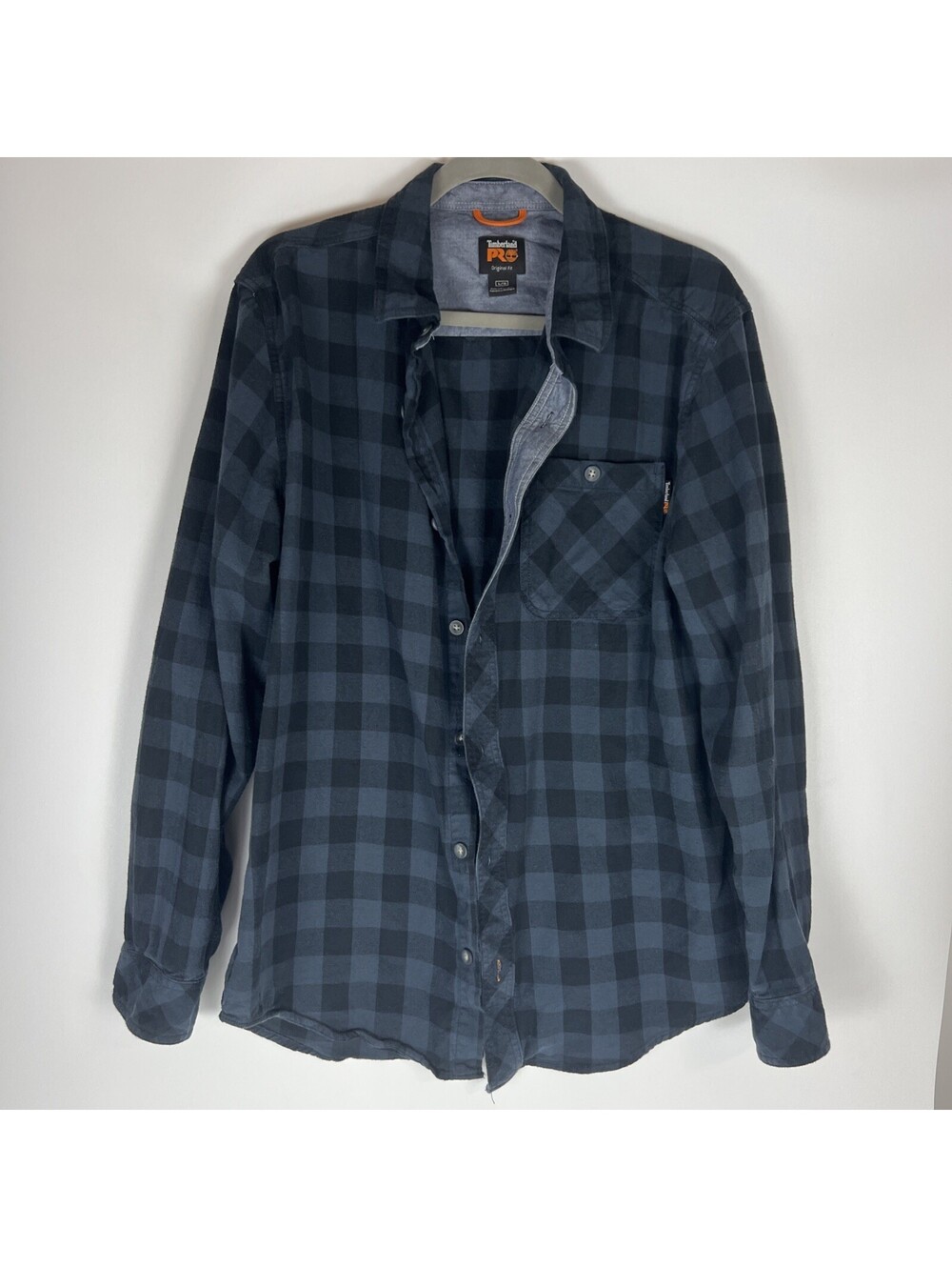 Timberland PRO Flannel Shirt Buffalo Plaid Button Up Midweight Workwear-Men's XL